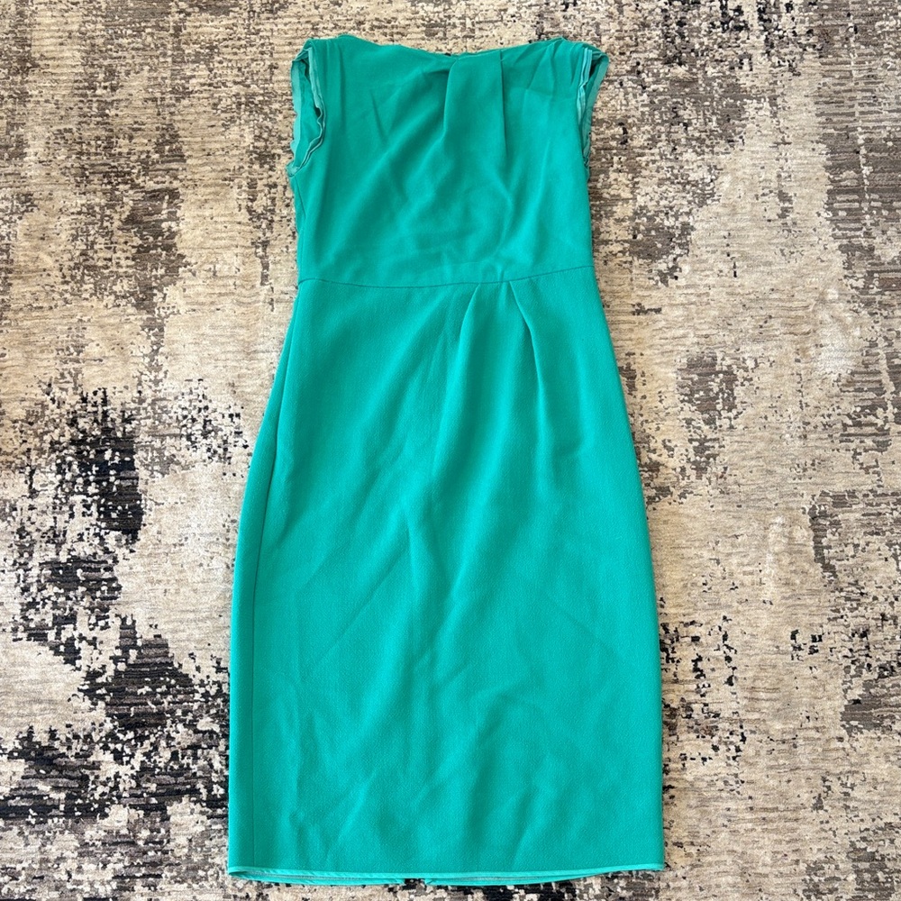 Roksanda Ilincic ruffled top Teal Midi Dress